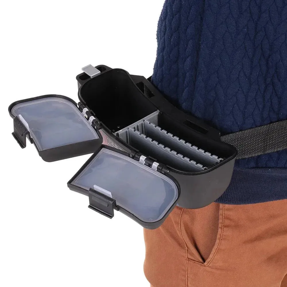 Portable Fishing Tackle Box Storage Box Carrier Lure Holder Container Case Fishing Hooks Accessory Waist Belt Fishing Gear Box