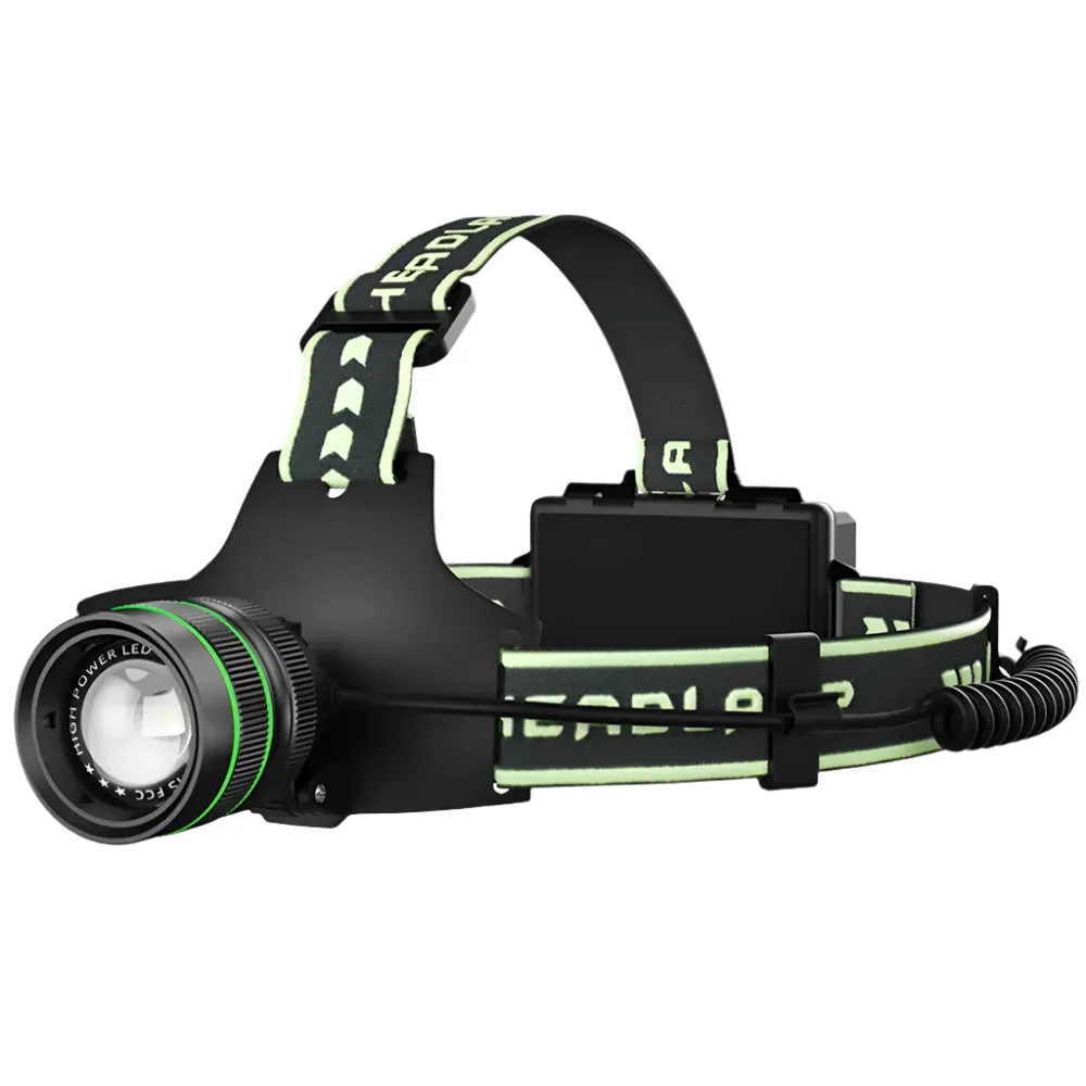 Powerful Super 60W Spotlight Headlight Sensing head Lamp Type-C Apple lnput USB Output Power Display With Night Light Strip