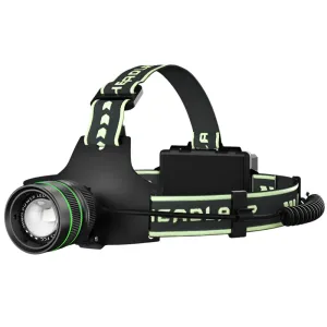 Powerful Super 60W Spotlight Headlight Sensing head Lamp Type-C Apple lnput USB Output Power Display With Night Light Strip