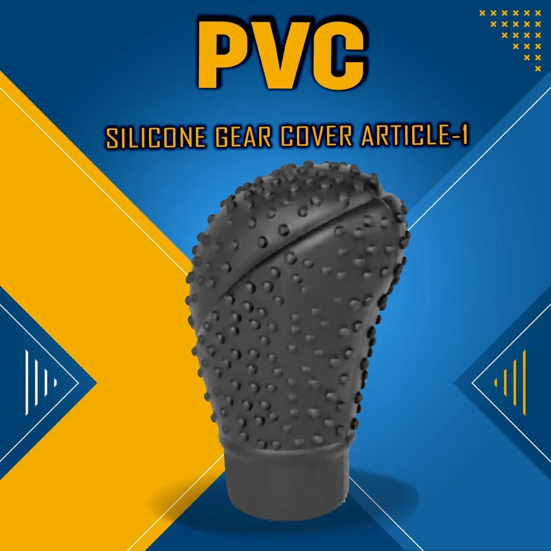PVC Silicone Gear Cover Article-1 - Black Color - Car Shifter Boot Cover | Cloth Gear Sleeve | Car Gear Shift Collar | Gear Shift Boot Cover |