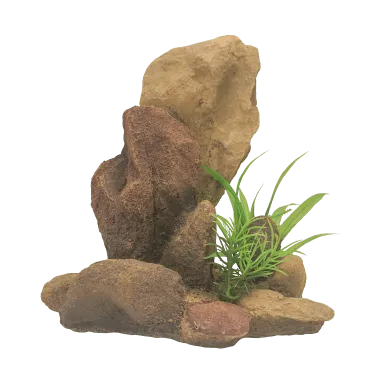 Repti Gear Rock with Plants Ornament
