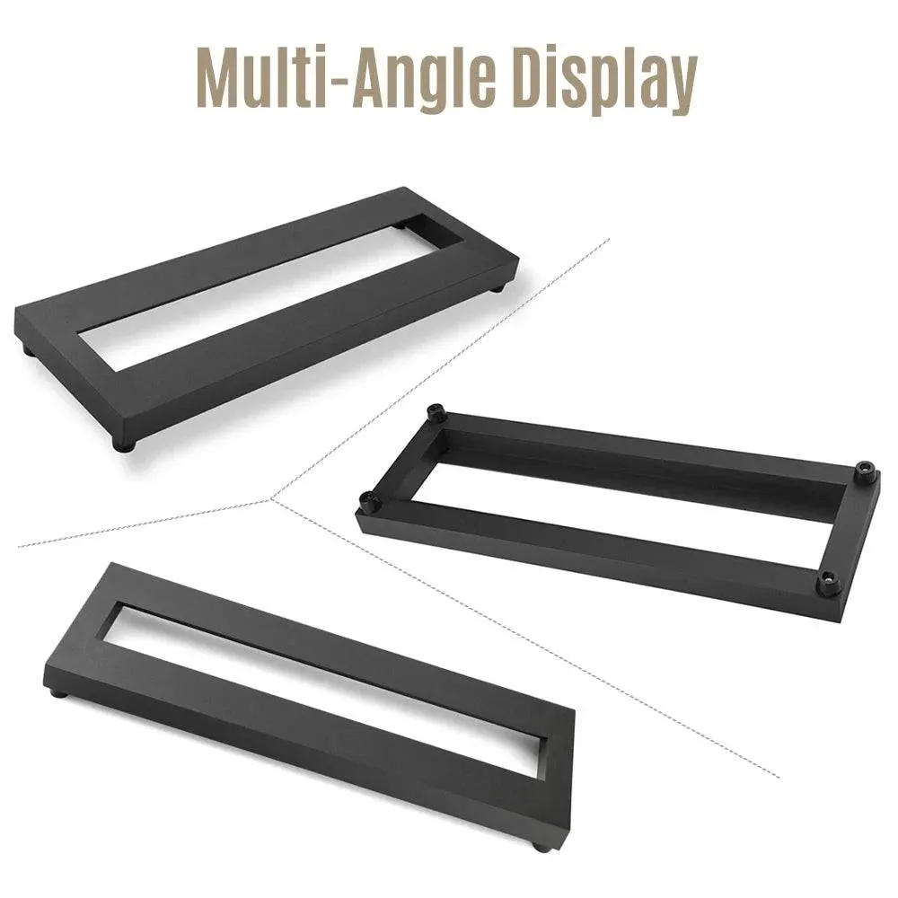 Small Size Guitar Effect Pedal Board Aluminum Alloy Pedalboard 15×4.9 Inch with Carrying Bag Guitar Accessories