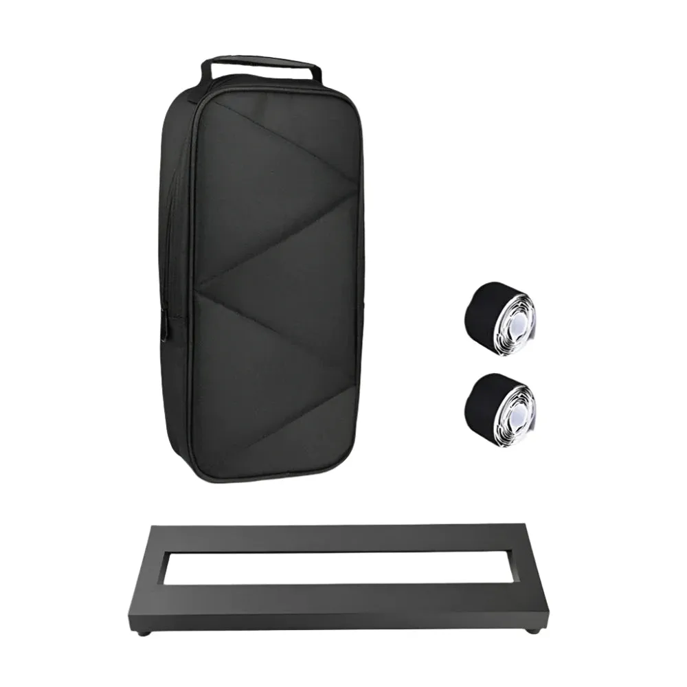 Small Size Guitar Effect Pedal Board Aluminum Alloy Pedalboard 15×4.9 Inch with Carrying Bag Guitar Accessories