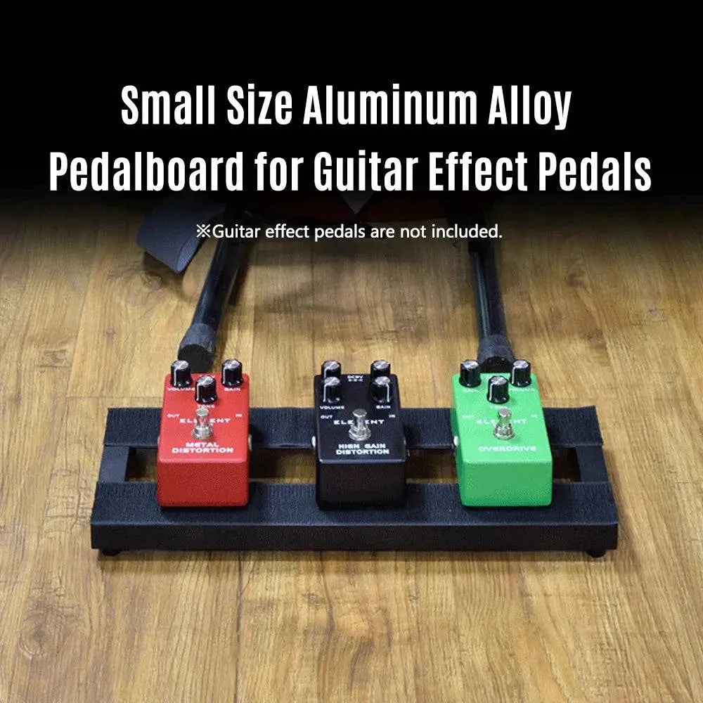 Small Size Guitar Effect Pedal Board Aluminum Alloy Pedalboard 15×4.9 Inch with Carrying Bag Guitar Accessories