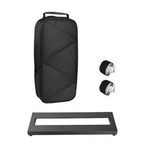 Small Size Guitar Effect Pedal Board Aluminum Alloy Pedalboard 15×4.9 Inch with Carrying Bag Guitar Accessories