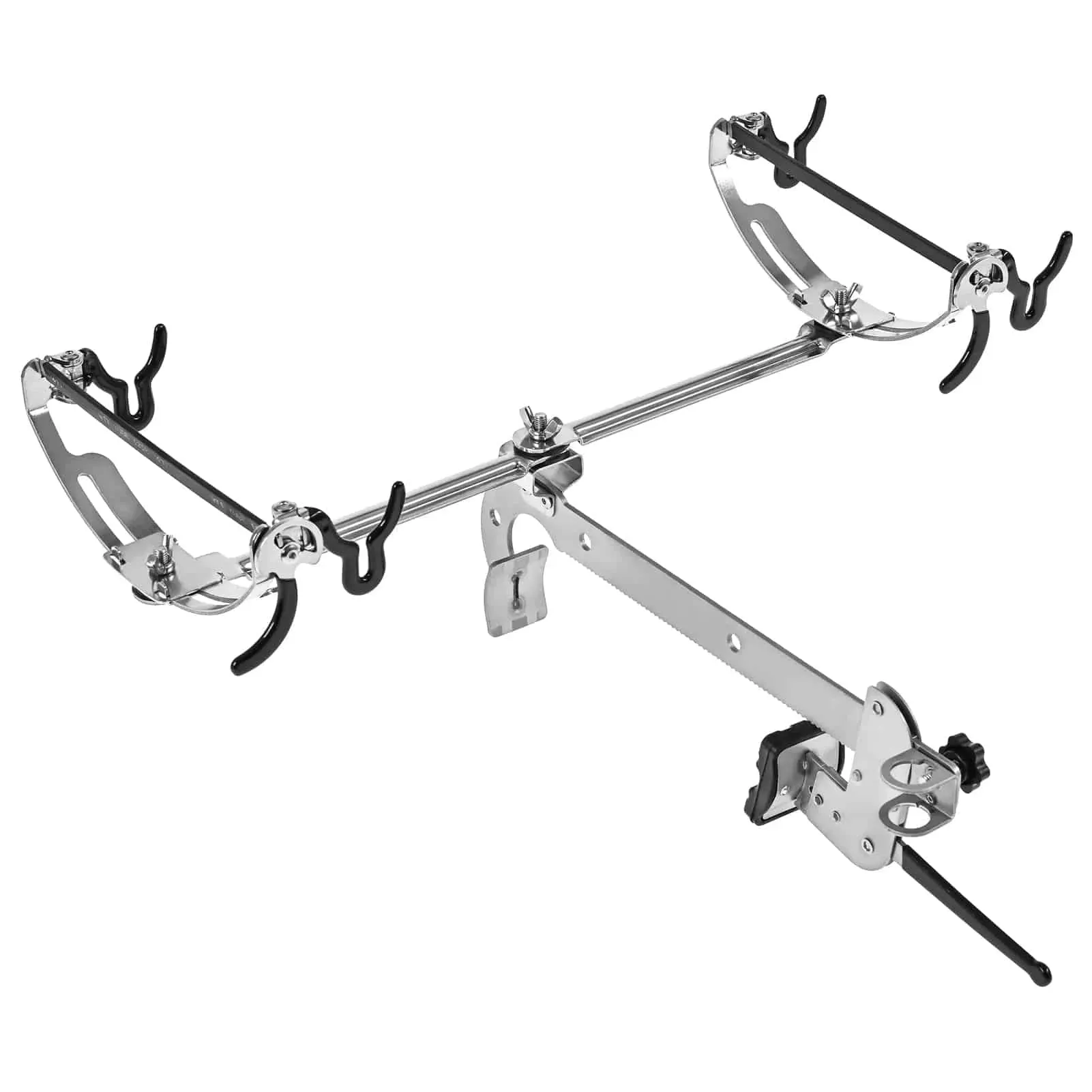 Stainless Steel Turret Bridge Fishing Bracket Clamp-on Fishing Rod Holder Boat Mount Rod Holder Bridge Railing Fish Pole Bracket