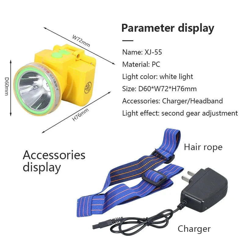 Super Bright LED Headlamp100-250V Zoomable Headlight Head Torch Flashlight Head lamp by battery for Fishing Hunting Camping