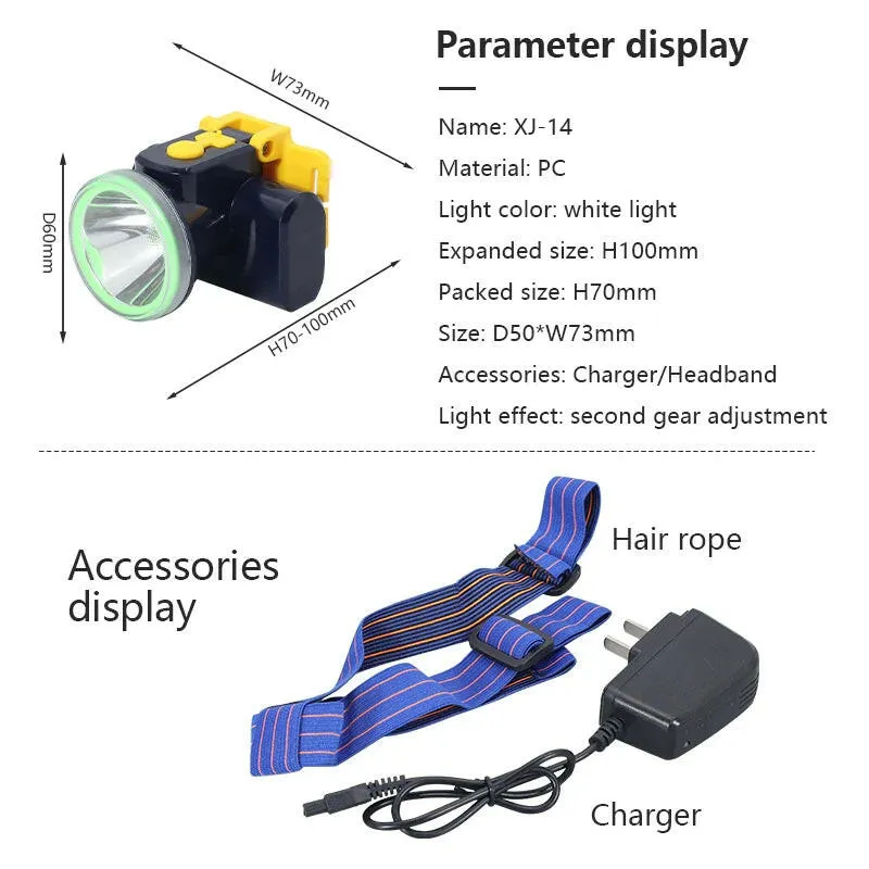Super Bright LED Headlamp100-250V Zoomable Headlight Head Torch Flashlight Head lamp by battery for Fishing Hunting Camping