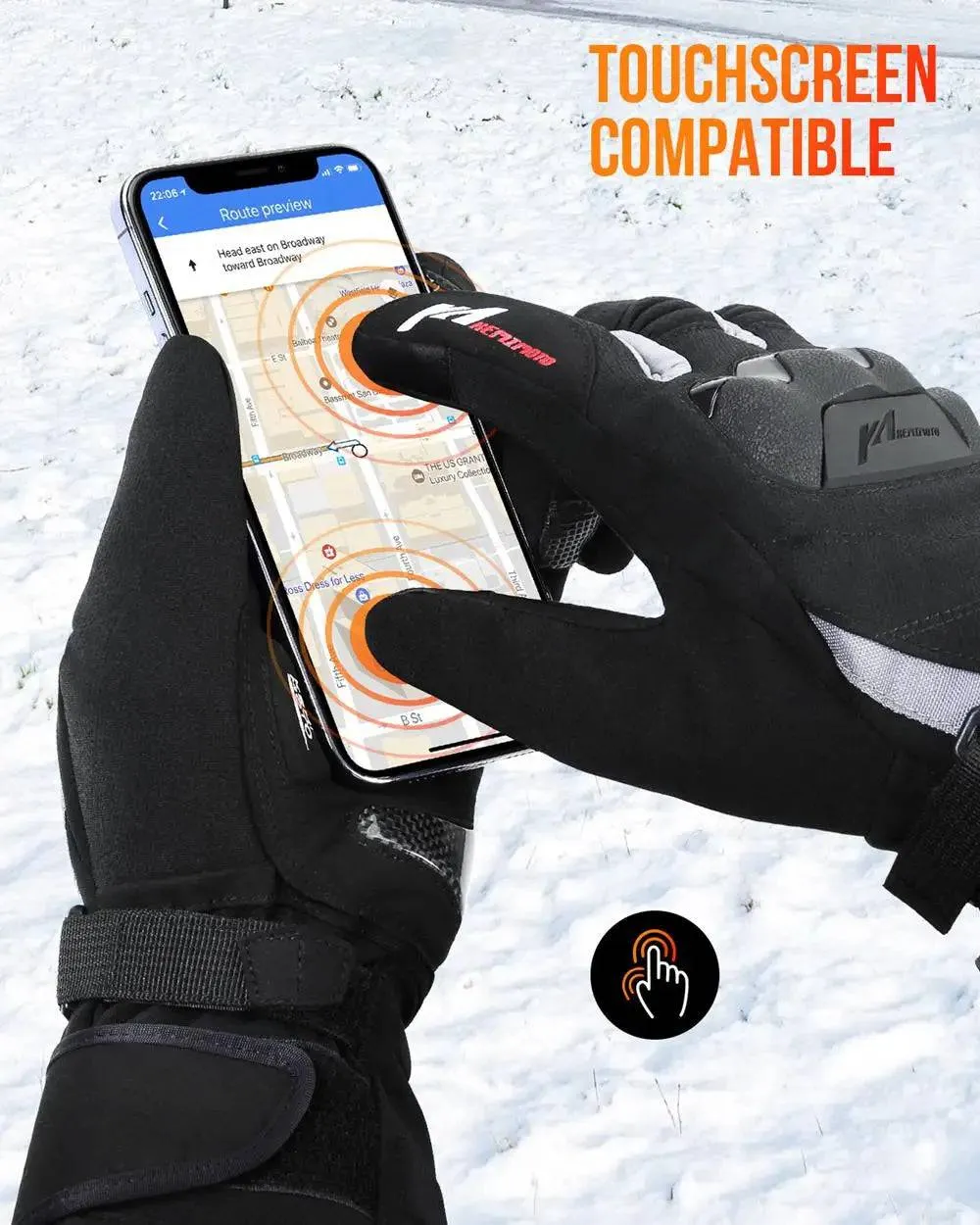 TheWellBeing  Heated Gloves Winter Warm Motorcycle Heated Gloves Waterproof Rechargeable Heating Thermal Gloves For Snowmobile