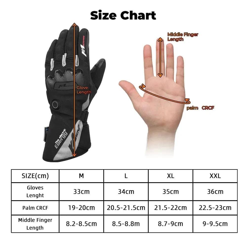 TheWellBeing  Heated Gloves Winter Warm Motorcycle Heated Gloves Waterproof Rechargeable Heating Thermal Gloves For Snowmobile