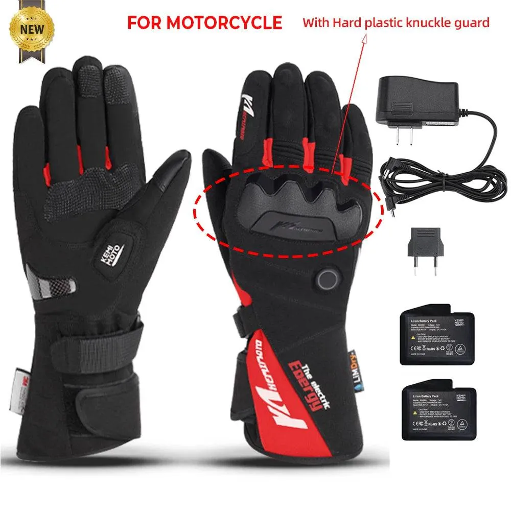 TheWellBeing  Heated Gloves Winter Warm Motorcycle Heated Gloves Waterproof Rechargeable Heating Thermal Gloves For Snowmobile