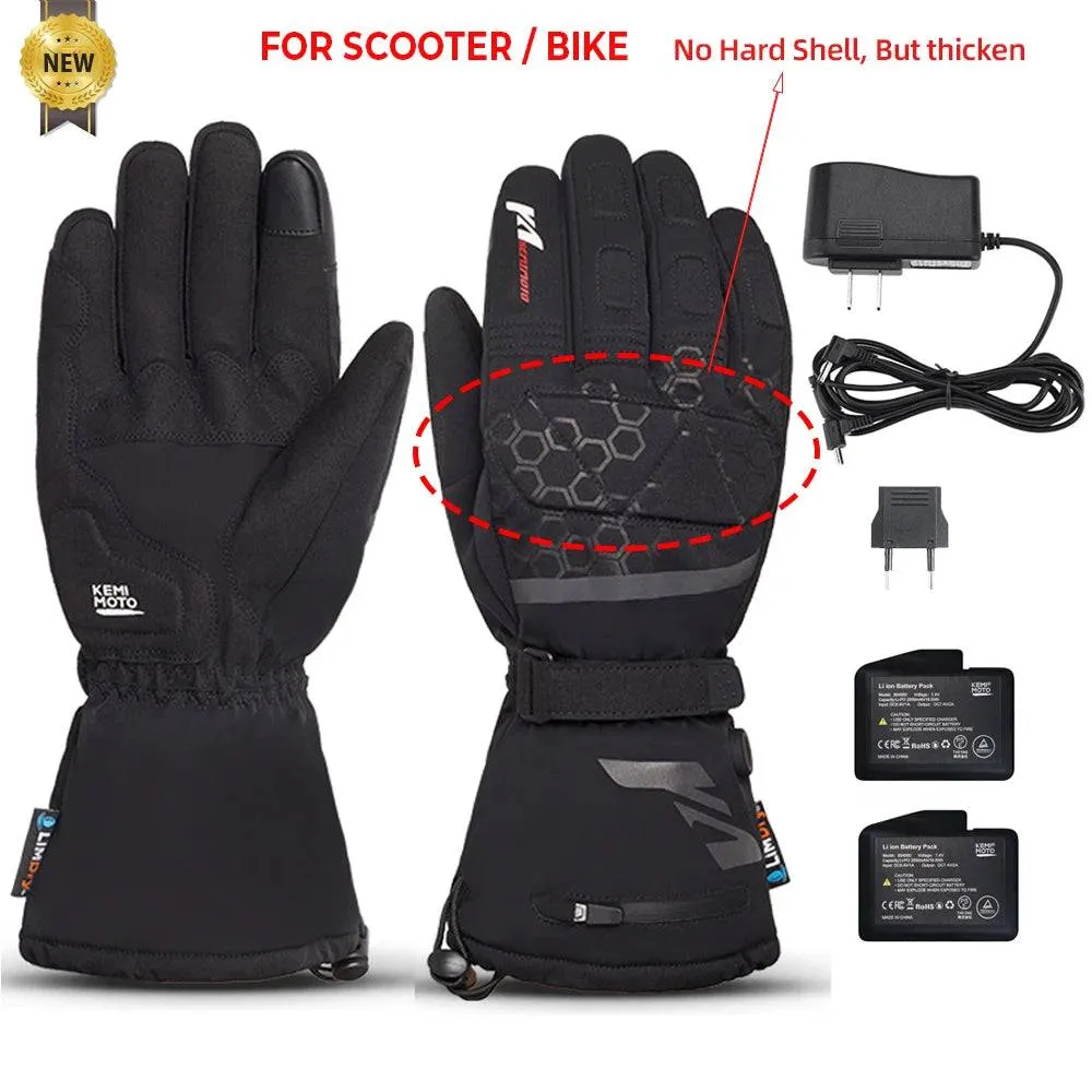TheWellBeing  Heated Gloves Winter Warm Motorcycle Heated Gloves Waterproof Rechargeable Heating Thermal Gloves For Snowmobile