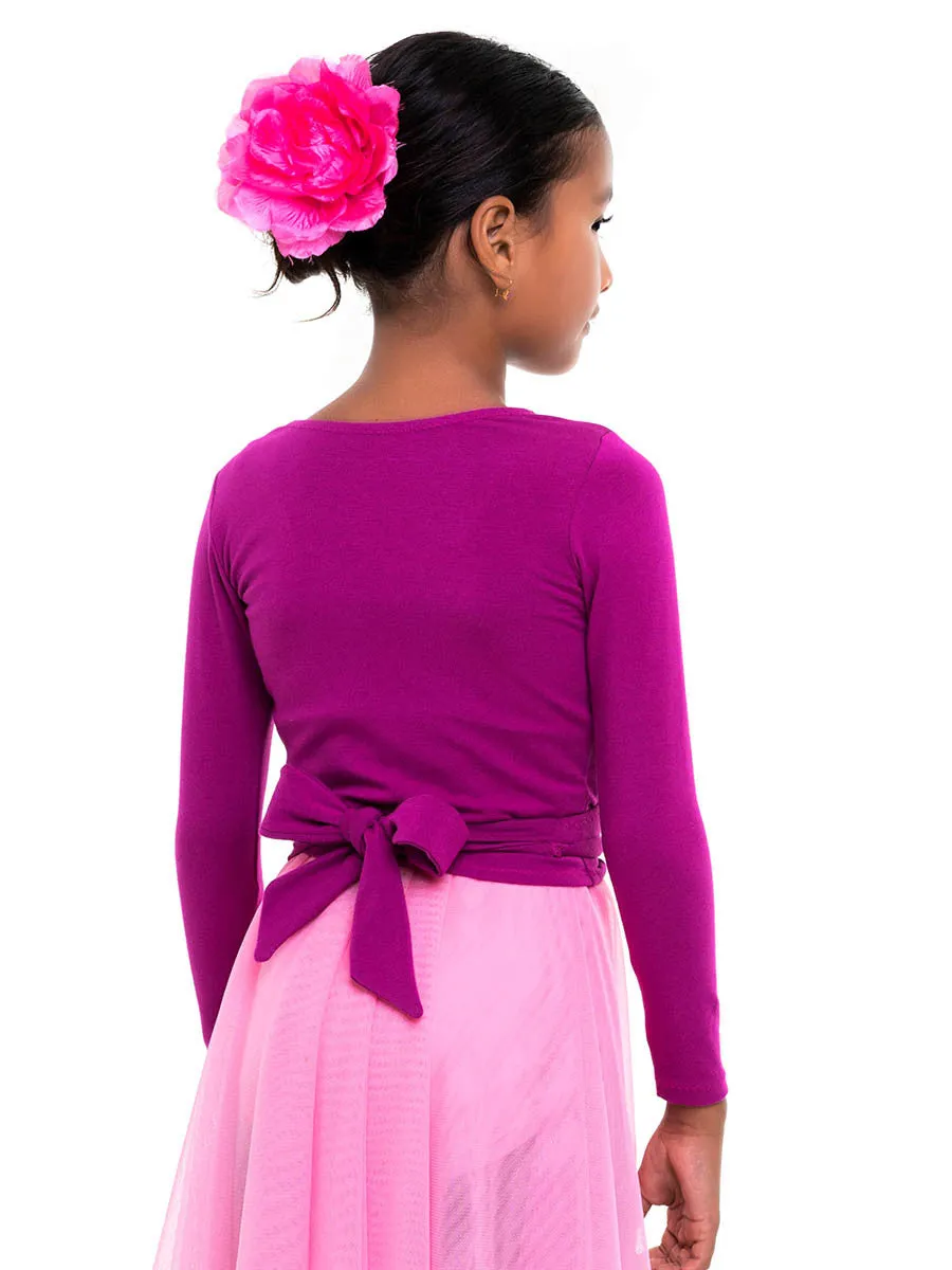 Top Pattern - Girls Gym & Dance - WRAP TOP (S509)