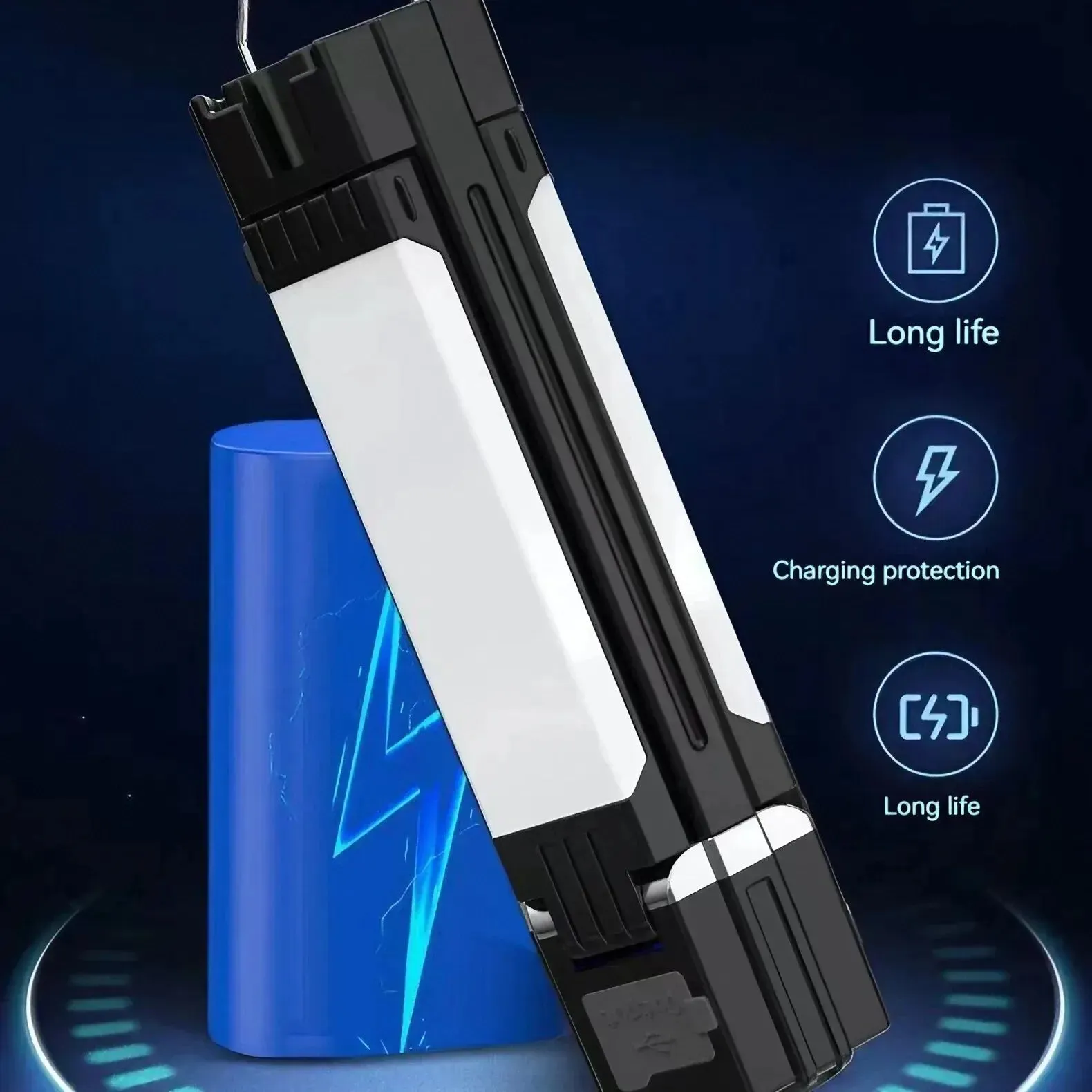 Ultra-long Battery Life, Magnetic, Multi-functional Flashlight