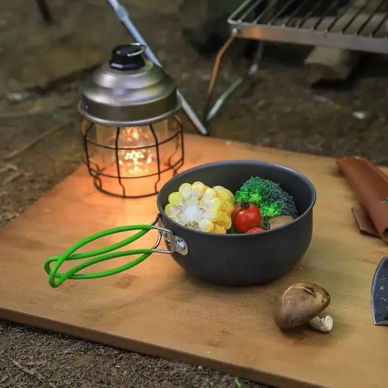 Ultralight Camping Cooking Utensils Outdoor Tableware Pot Set Hiking Picnic Travel Tourist Dishes Supplies Equipment
