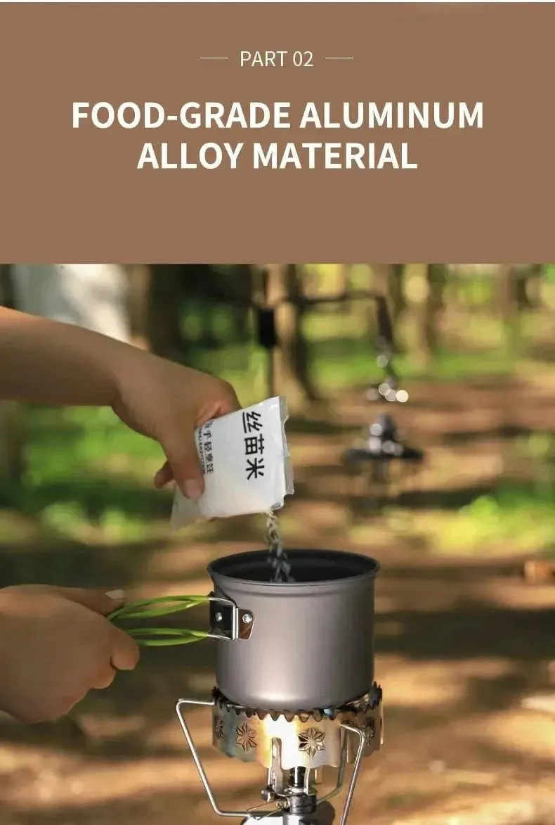 Ultralight Camping Cooking Utensils Outdoor Tableware Pot Set Hiking Picnic Travel Tourist Dishes Supplies Equipment