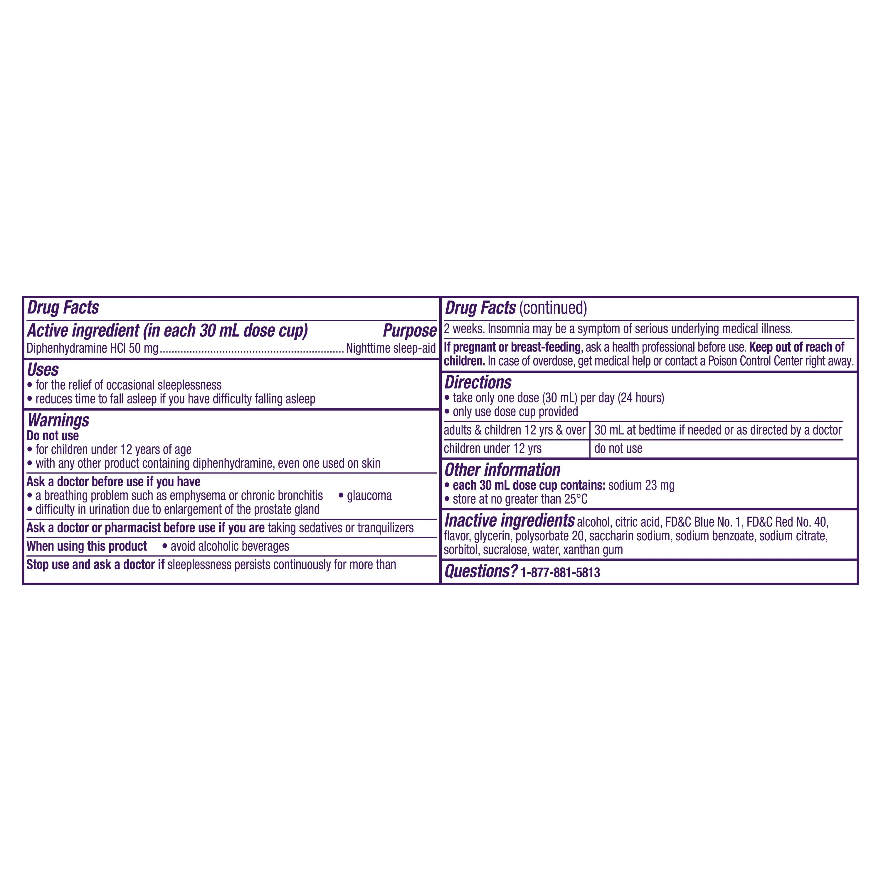 Vicks ZzzQuil Nighttime Sleep Aid Liquid, Diphenhydramine HCI 50mg, Warming Berry, 24 Fl oz