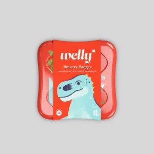 Welly Assorted Flex Fabric Bandages, Dinosaur Bravery Badges for Kids, 48 Count