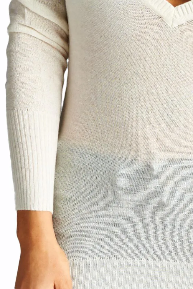 Women's Deep V Sweater