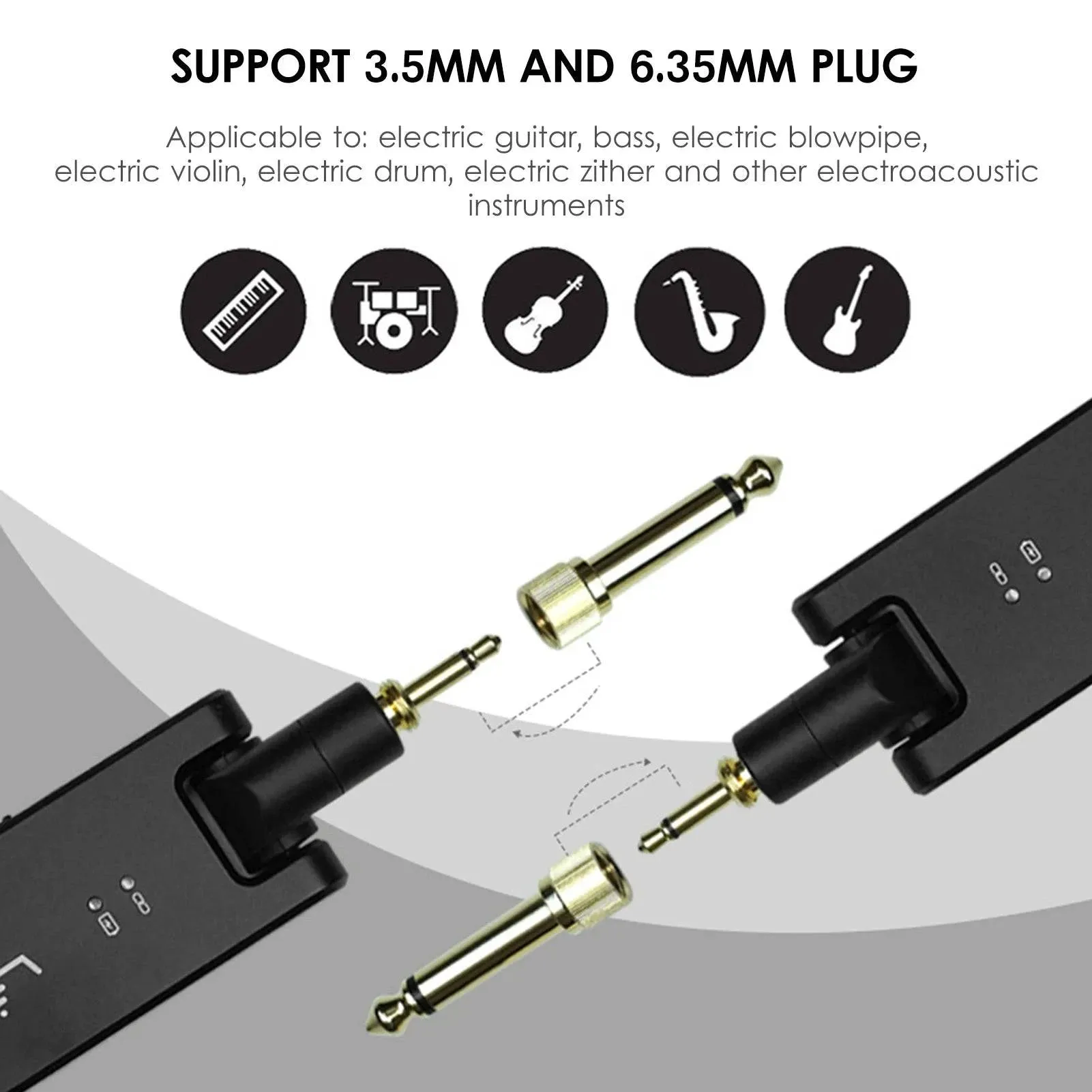 WP-8 Wireless Transmission System Electric Guitar Receiver & Transmitter Built-in Battery with Charging Box for Guitar Bass