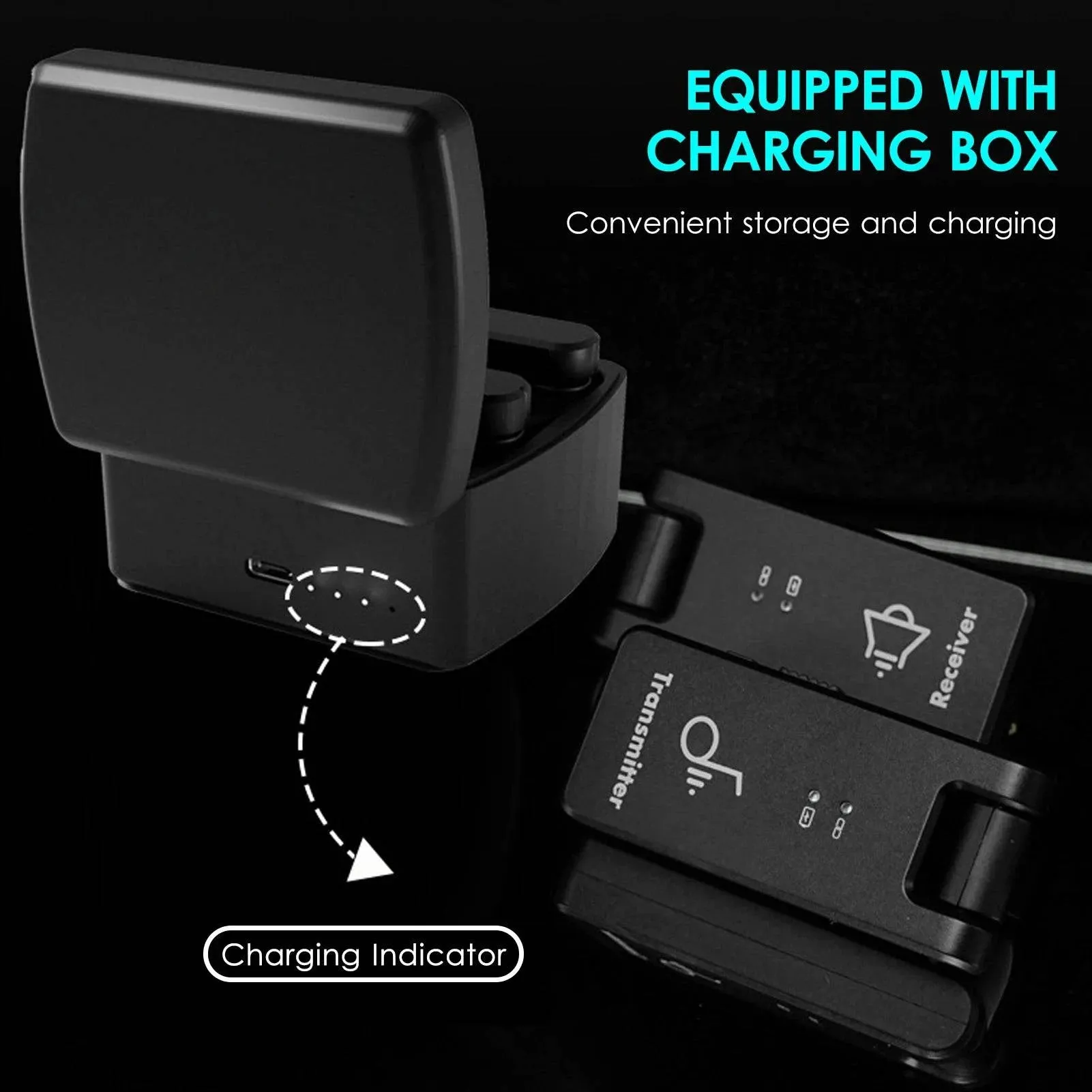 WP-8 Wireless Transmission System Electric Guitar Receiver & Transmitter Built-in Battery with Charging Box for Guitar Bass
