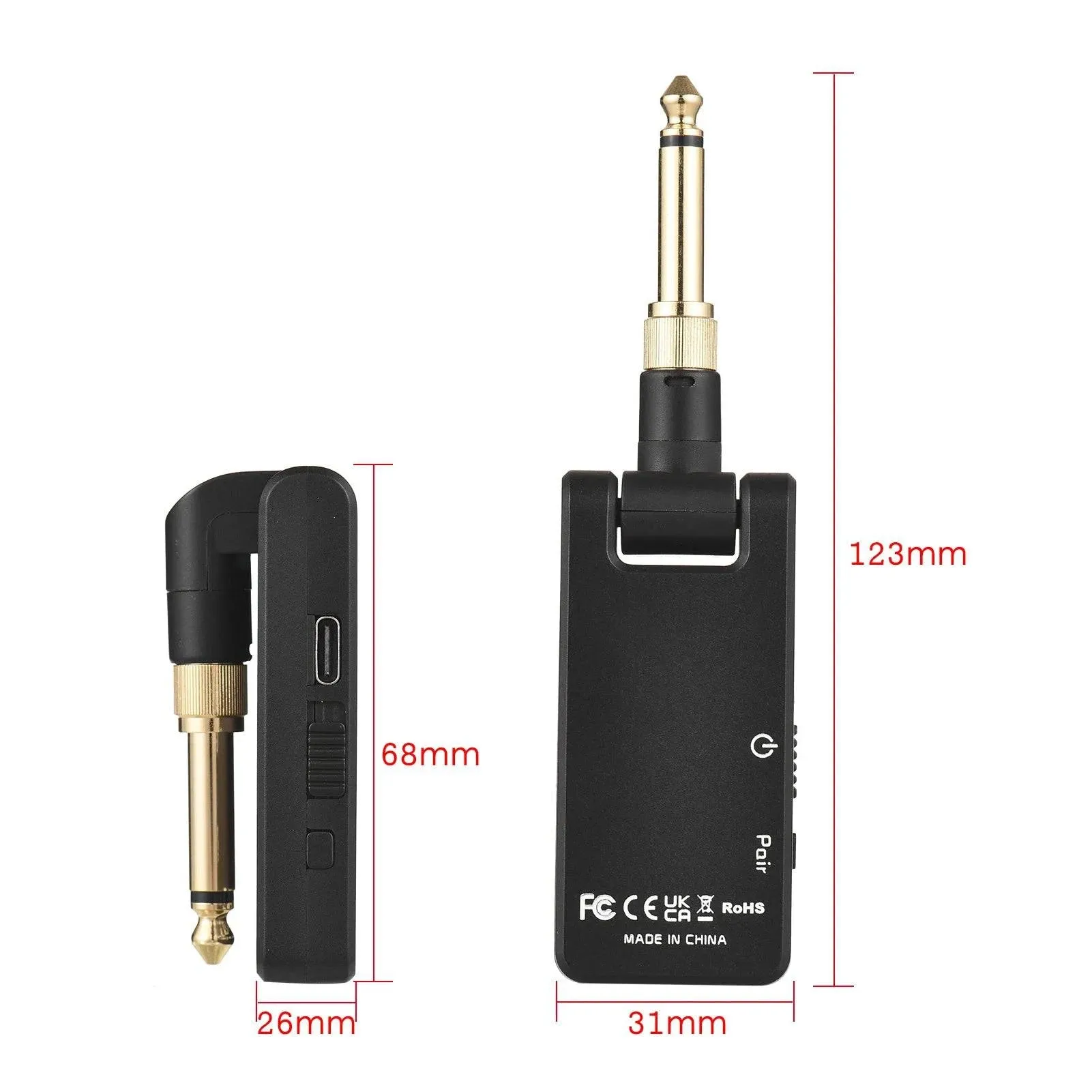 WP-8 Wireless Transmission System Electric Guitar Receiver & Transmitter Built-in Battery with Charging Box for Guitar Bass