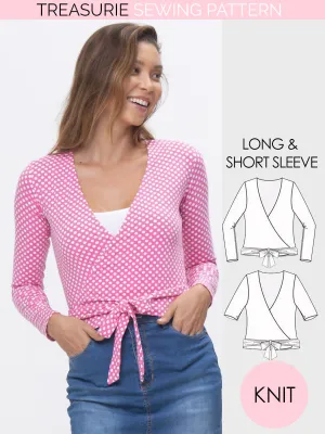 WRAP TOP - Womens - Stretch Pattern (W45-L)