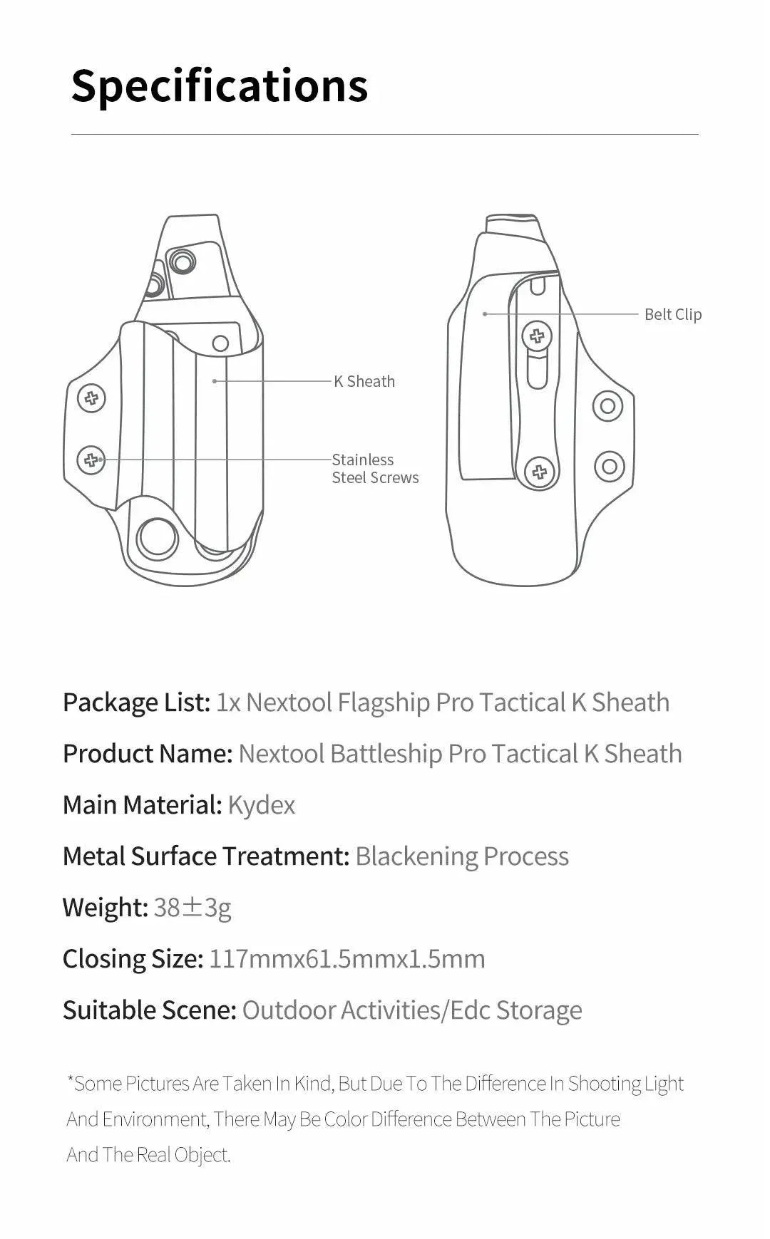 Xiaomi NexTool K Sheath for Flagship Pro Multitool Fold Pliers Waist Bag Kydex Multi-Tool EDC Case Fixed Blade Holder Tools